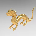 Golden Dragon Ornament Decoration Set With Intricate Design For Home Tabletop Decor