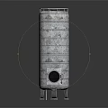 Cylindrical Metal Industrial Storage Tank With Layered Structure Side Opening And Base Supports
