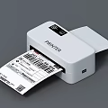 Modern Desktop Office Appliance Efficient Label Printer Printing High Quality Barcode Stickers 3d model
