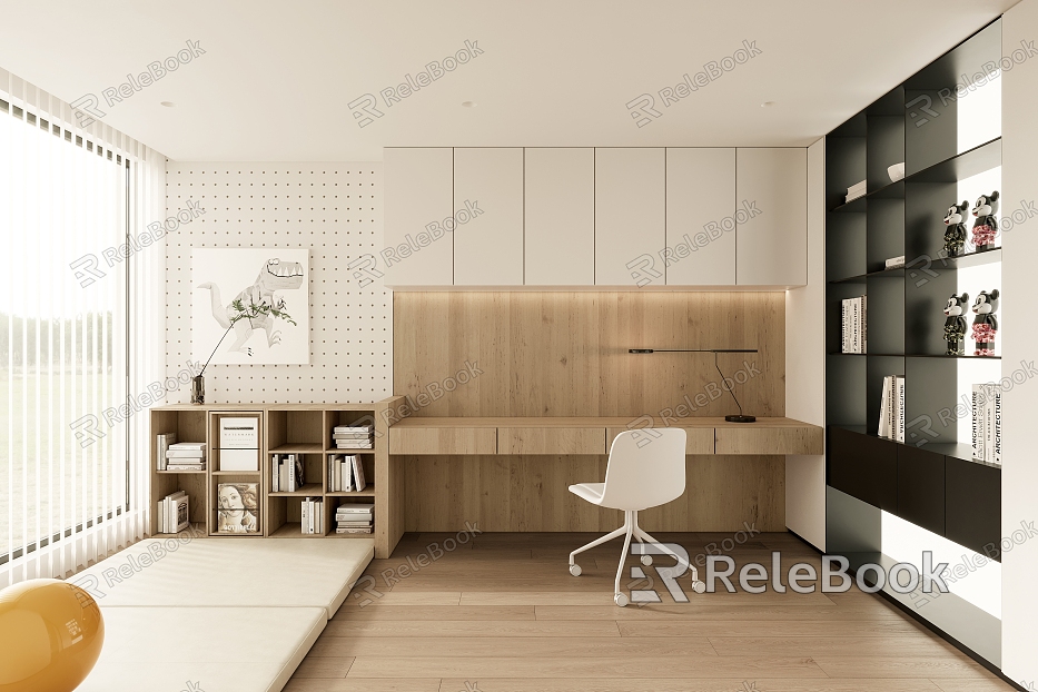 Modern Tatami Bedroom Simple Kids Room model