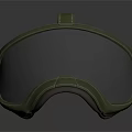 Green Protective Goggles With Dark Tinted Lens Sturdy Frame And Elastic Strap Design
