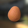 Fresh Orange Egg With Smooth Texture And Natural Hue In Soft Light