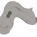 Modern Multiplayer Sofa Multiplayer Alien Sofa Curved Sofa 3d model