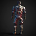 Futuristic Biological Warrior Character Wearing Detailed Armored Suit With Sci Fi Elements