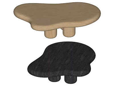 Nordic coffee table shaped coffee table coffee table combination 3d model