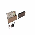 Wooden Wall Hanger with Key Hooks and Pen Holder for Home Notes