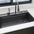 Flying Rain Sink Waterfall Sink Vegetable Sink Large Single Sink Undertable Basin 3d model