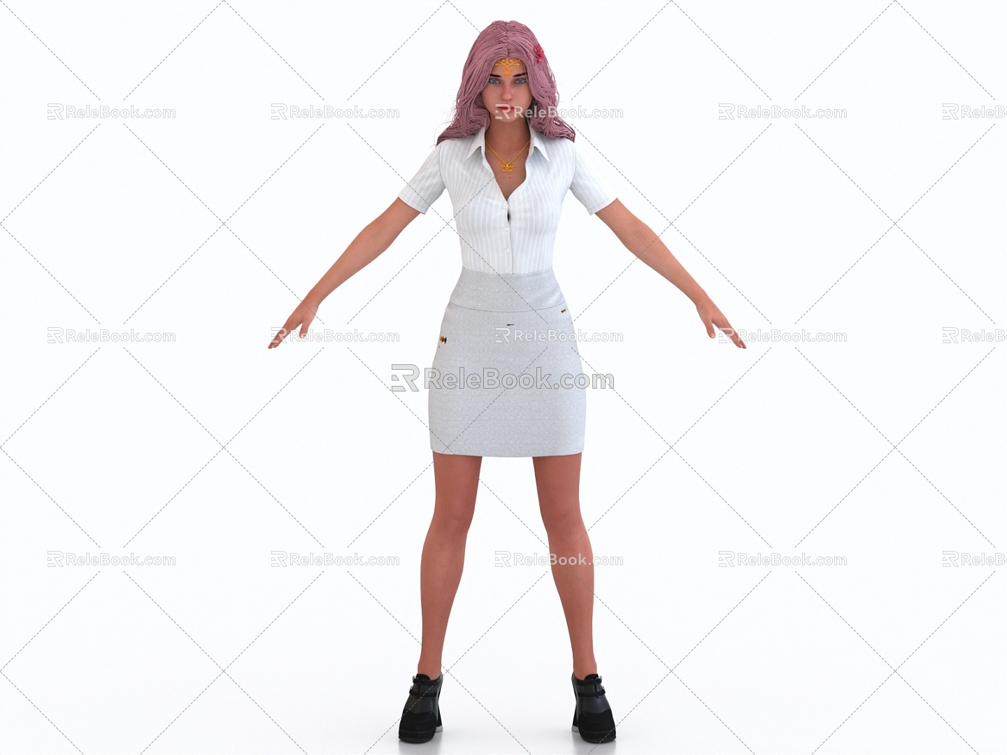 Women in the Western Regions Beauty Workplace Women Formal Dress Women 3d model