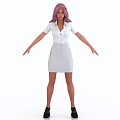 Women in the Western Regions Beauty Workplace Women Formal Dress Women 3d model