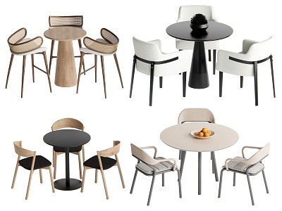 Modern leisure table and chair combination model