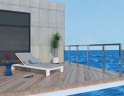 Modern recliner 3d model