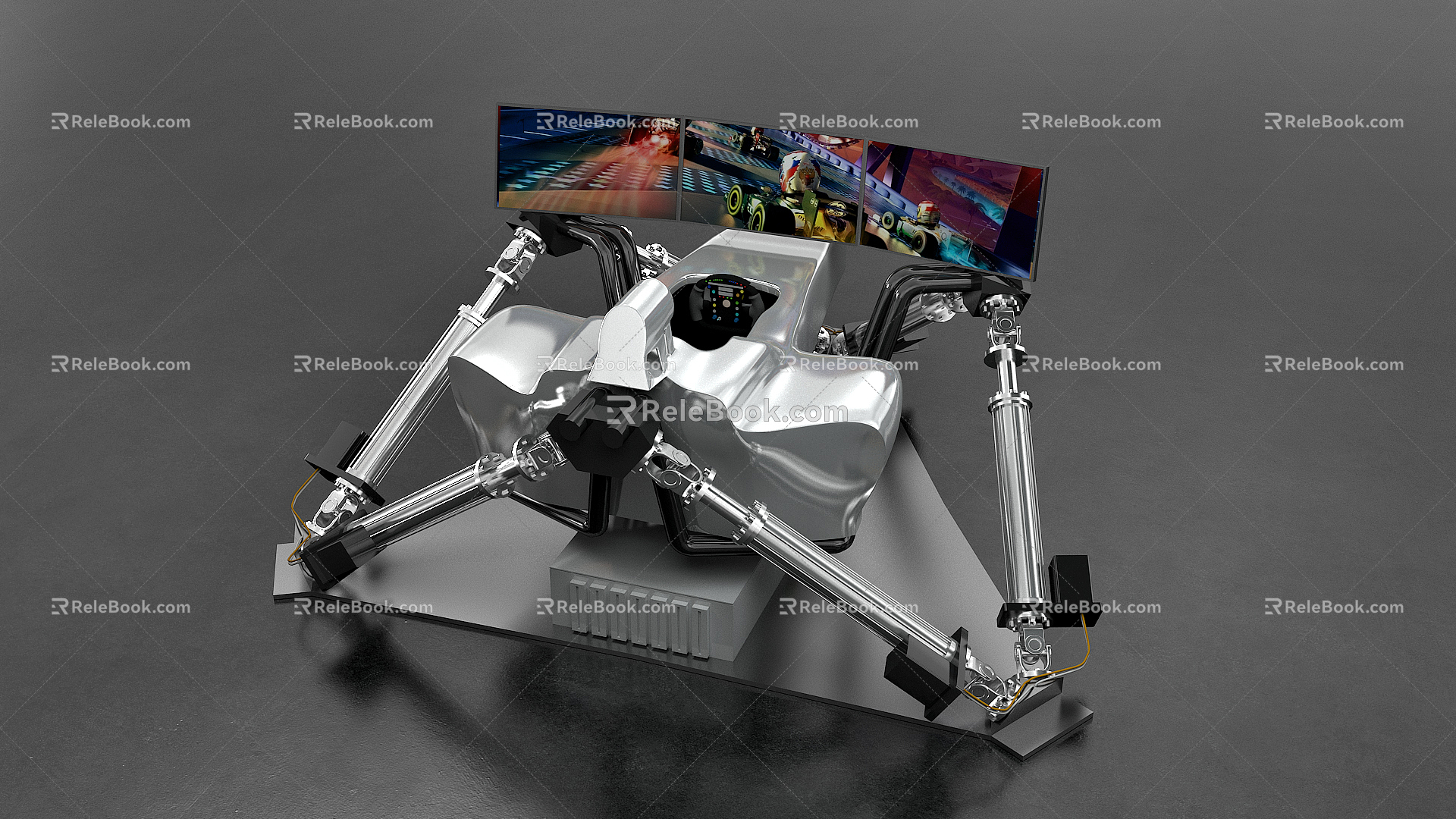 Modern game machine racing game machine 3d model