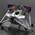 Modern game machine racing game machine 3d model