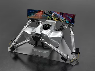 Modern game machine racing game machine 3d model