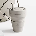Stylish Decorative Ornament Set With Woven Basket Books Cup And Glasses