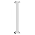 Classical Architectural Column with Decorative Capital Fluted Shaft and Base Design
