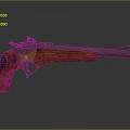 Classic Revolver With Wooden Grip Metal Barrel And Intricate Design Details