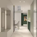Light Luxury Apartment Open Kitchen Interior Design With Modern Island And Cabinets