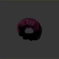 Man Creating 3D Rendered Purple And Black Skirt On Gray Background