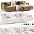 Cozy Two Seater Sofa With Soft Blanket Pillows And Multiple Color Options