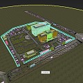 New Chinese Hospital Building Hospital 3d model