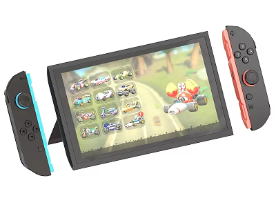 Portable Digital Gaming Console With Screen Controllers And Game 3d model