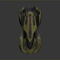 Golden Supercar With Sleek Aerodynamic Design Rear Wing And Alloy Wheels