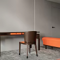Modern desk and chair computer desk and chair desk and chair combination 3d model
