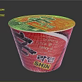 Spicy SHIN Cup Noodles With Red Packaging And Dragon Design