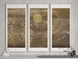 New Chinese Decorative Painting 3d model