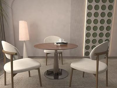 Modern Dining Table and Chair Combination Dining Table 3d model