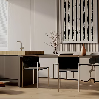 Modern table combination 3d model