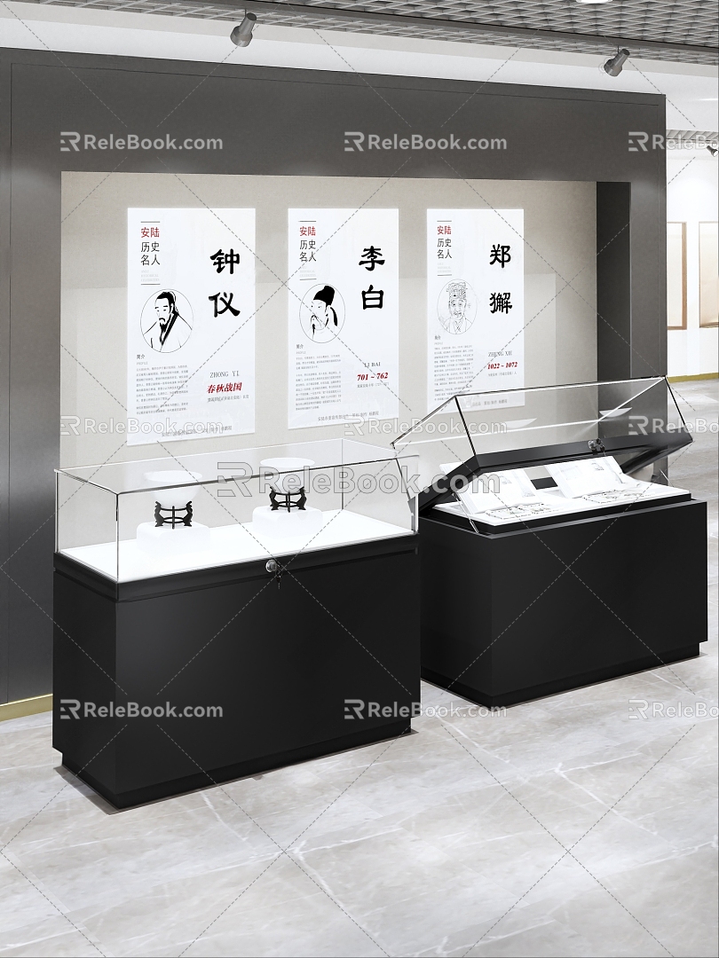 Trade show equipment display cabinet 3d model