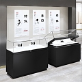 Trade show equipment display cabinet 3d model