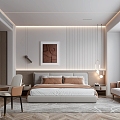 Hotel Room Big Bed Room Standard Room 3d model