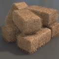 Hay stack hay stack hay stack weed stack hay stack hay stack hay stack turf low face number low model simple model game video level super realistic 3d model