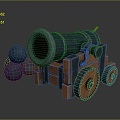 Artillery Gun Artillery Ship Gun Gun Siege Gun Cannon Anti-aircraft Breaking Heavy Gun Heavy Gun 3d model