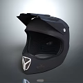 Modern Black Sports Helmet With Silver Logo And Ventilation Holes Design