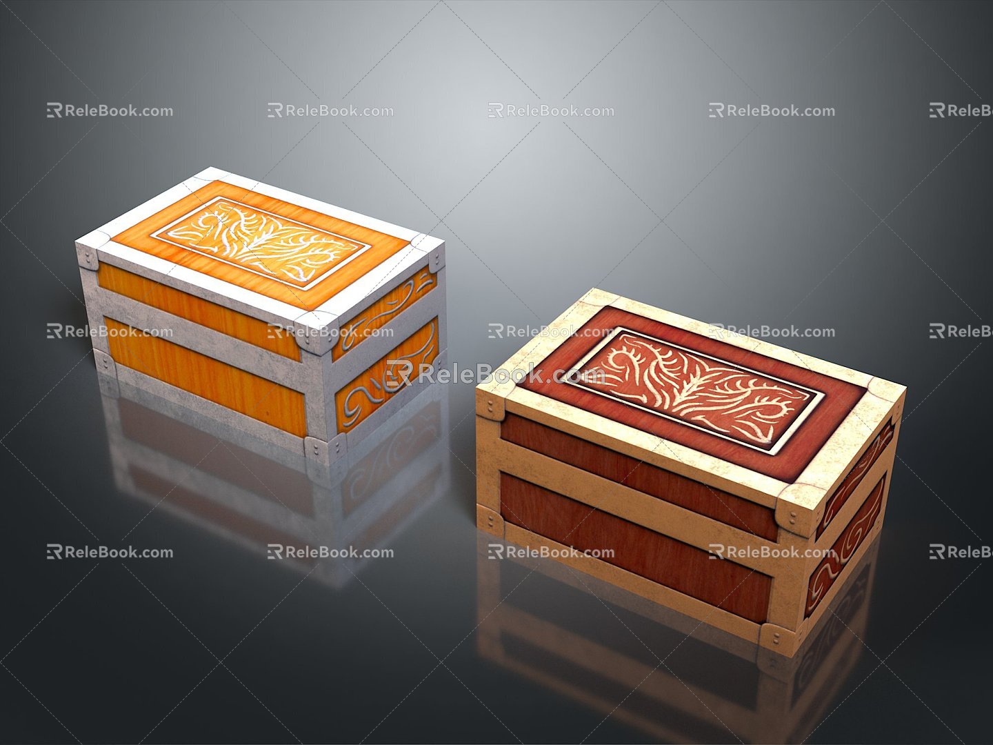 Cartoon Chest Treasure Chest Treasure Chest Jewelry Chest Cashbox Wooden Chest Game Chest Treasure Chest Pirate Chest 3d model