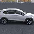 White Stylish SUV Car with Sleek Body Lines Modern Front Grille and Alloy Wheels