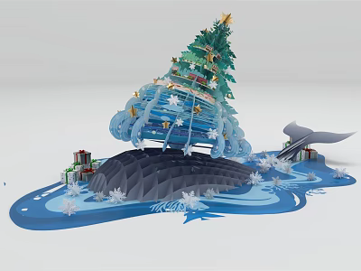 Modern Christmas Tree 3d model Modern Christmas Tree 3d model