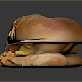 Delicious Sandwich with Soft Fresh Bread Sliced Meat and Crunchy Pickles