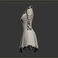 Elegant White Double Breasted Coat with Flared Hem for Everyday Wear