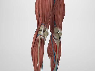 Detailed Anatomical Structure of Human Head Organ with Muscles Bones and Blood Vessels 3d model