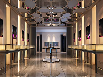 Modern Jewelry Store 3d model