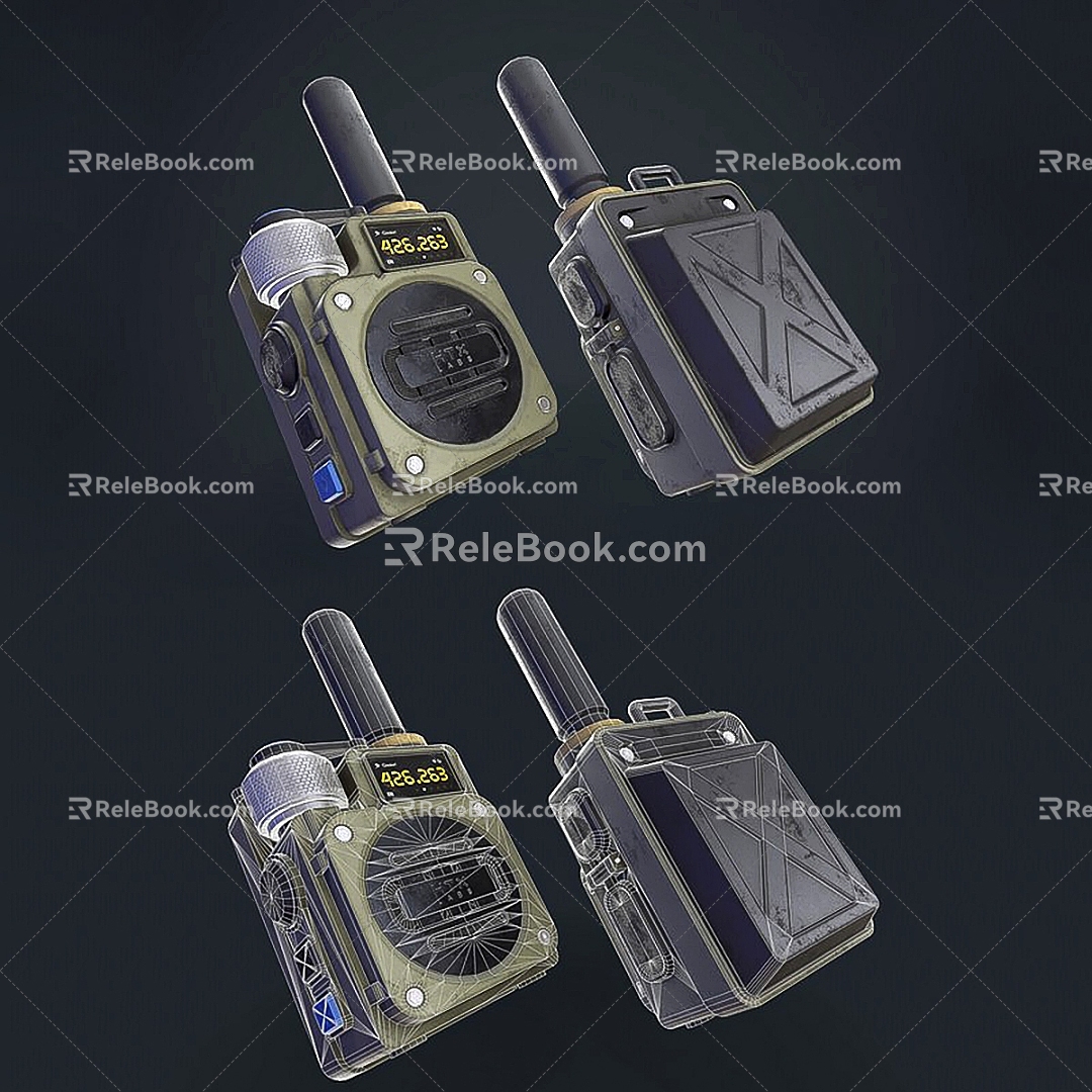 satellite telephone intercom 3d model