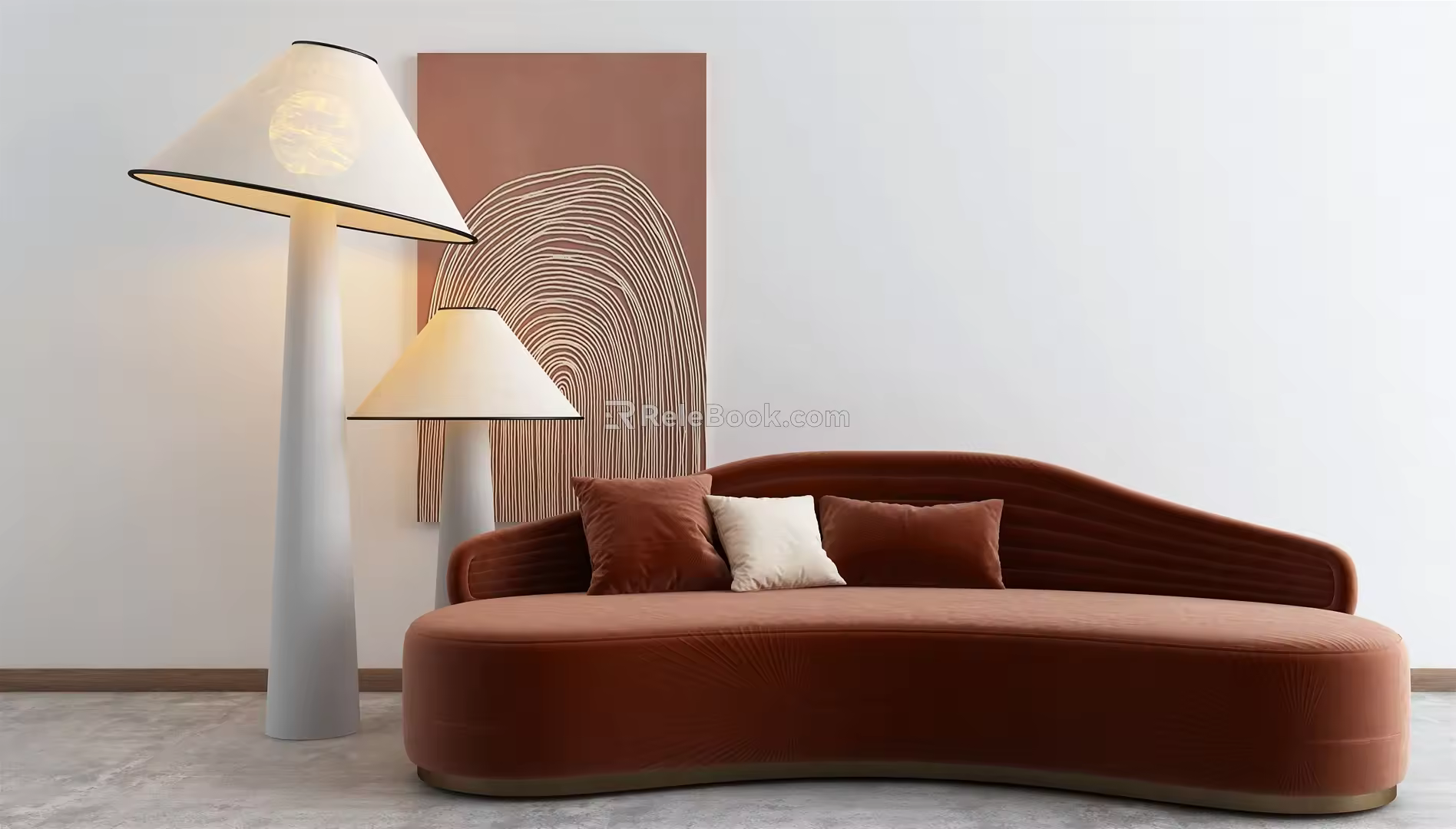Modern Multiplayer Sofa Casual Sofa 3d model