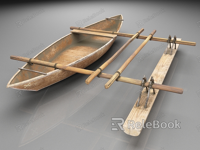 wooden boat small boat fishing boat sea boat model