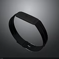 Black Simple Fabric Wristband With Strap Design For Daily Casual Clothing Accessory