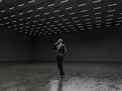 Modern Exhibition Hall 3d model